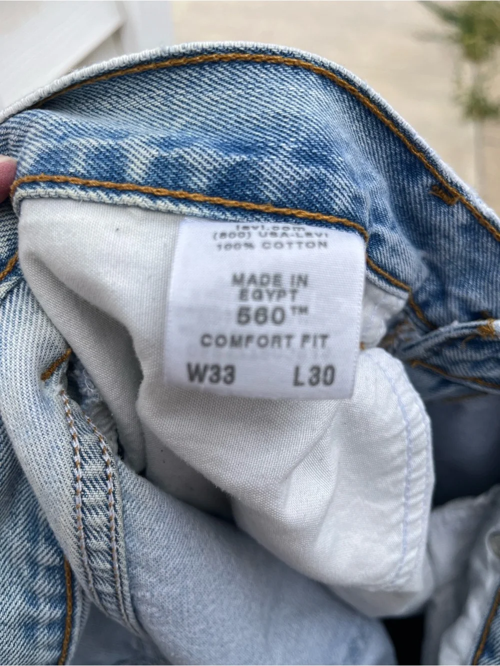 Levi’s 560 comfort fit jeans 33x30 light wash